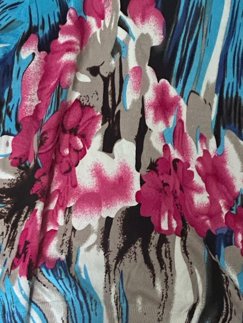 Joseph A. Blue, Pink & Black Floral Knit Cardigan NWT - Picture 5 of 5